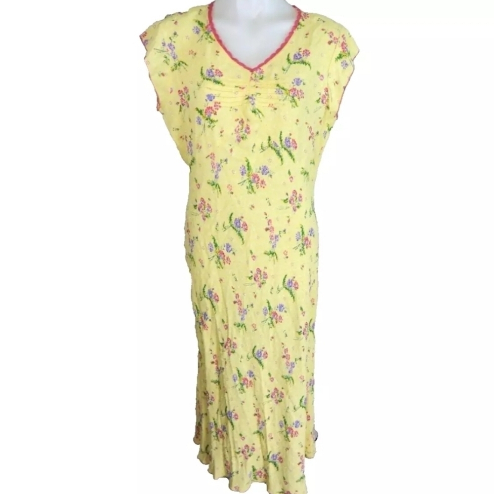 April Cornell Vintage Floral Midi Slip Dress